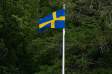 Svenska flaggan hissat i topp